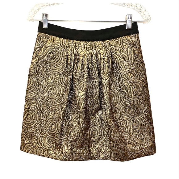 3.1 Phillip Lim Gold Brocade Mini Skirt - Picture 2 of 9